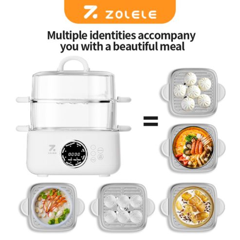 ZOLELE ES931 Panci Kukus Listrik Multifungsi Electric Steamer 3-Layer